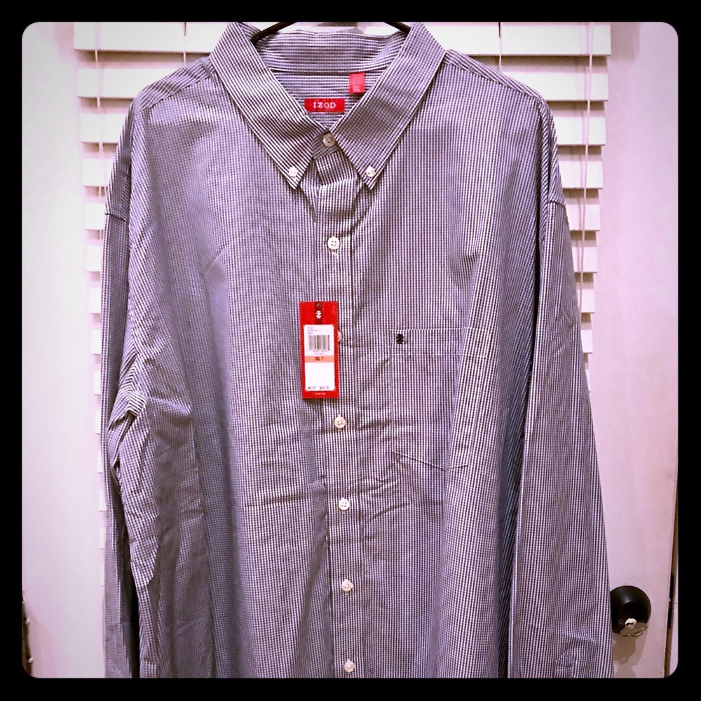 IZOD NWT Men’s 3XLT Navy and White Long Sleeve